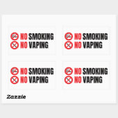 Geen roken geen dop rechthoekige sticker (Vel)