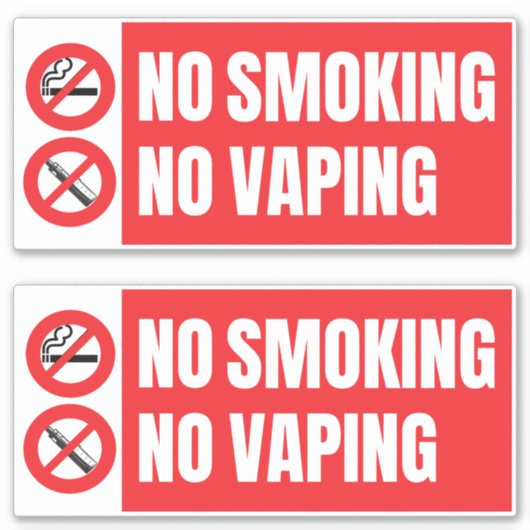 Geen roken geen dop sticker (Voorkant)