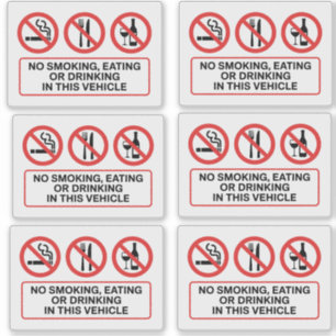 Geen Roken Geen Eten Geen Drinken Sticker