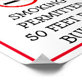 Geen roken in dit gebouw Gelieve te ondertekenen Poster (Hoek)