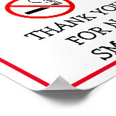 Geen roken in dit gebouw Gelieve te ondertekenen Poster (Hoek)