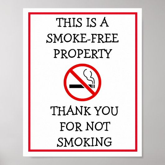 Geen roken in dit gebouw Gelieve te ondertekenen Poster (Voorkant)