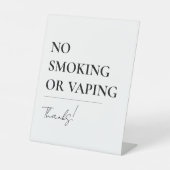 Geen roken of dampen, Airbnb, Restaurant Reclamebord Met Voetstuk (Voorkant)