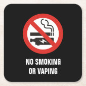 Geen roken of dampen kartonnen onderzetters (Voorkant)