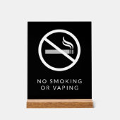 Geen roken of vaping teken acryl bord (Voorkant)