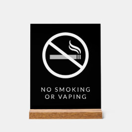 Geen roken of vaping teken acryl bord