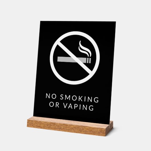 Geen roken of vaping teken acryl bord (Hoek)