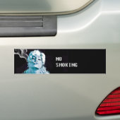 geen roken , roken , blauwe rook , mooi meisje bumpersticker (Op auto)