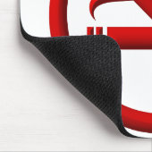 Geen roken/roken tegen roken muismat (Hoek)