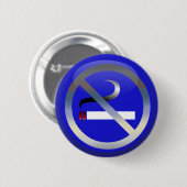 Geen roken ronde button 5,7 cm (Voorkant /achterkant)