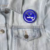 Geen roken ronde button 5,7 cm (In situ)