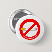 Geen roken ronde button 5,7 cm (Voorkant /achterkant)