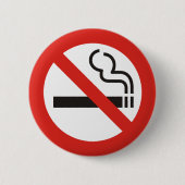 Geen roken ronde button 5,7 cm (Voorkant)