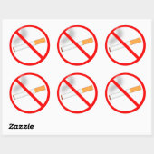 Geen roken ronde sticker (Vel)