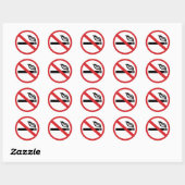 Geen roken ronde sticker (Vel)
