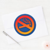 Geen roken ronde sticker (Envelop)