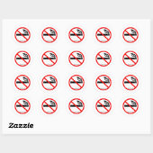 Geen roken ronde sticker (Vel)