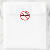 Geen roken ronde sticker (Tas)