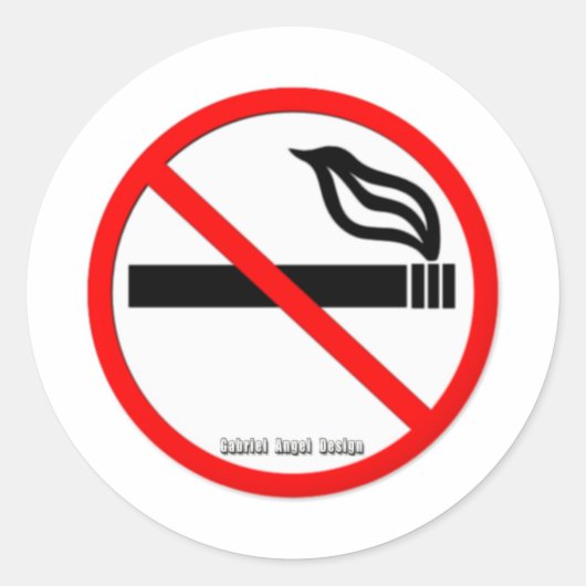 Geen roken ronde sticker (Voorkant)