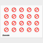Geen roken ronde sticker (Vel)