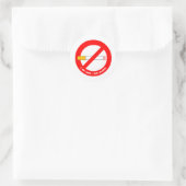Geen roken ronde sticker (Tas)