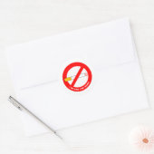 Geen roken ronde sticker (Envelop)