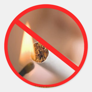 GEEN ROKEN RONDE STICKER