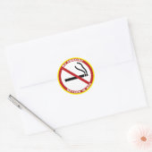 Geen roken - Zuurstof in gebruik - geen Fumar Ronde Sticker (Envelop)
