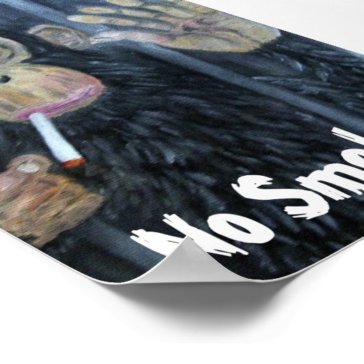 Geen rokende aap poster (Hoek)