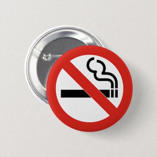 Geen rokende Button (Voorkant /achterkant)