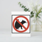 Geen rokereekhoorns toegestaan borden briefkaart (Staand voorkant)