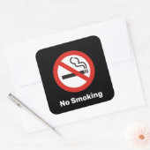 Geen rokerpleister vierkante sticker (Envelop)