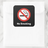 Geen rokerpleister vierkante sticker (Tas)