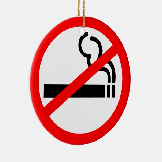 Geen rokersymbool keramisch ornament (Rechts)