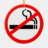 Geen rokersymbool keramisch ornament (Voorkant)