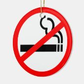 Geen rokersymbool keramisch ornament (Links)