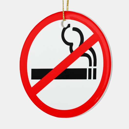Geen rokersymbool keramisch ornament (Links)