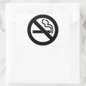 Geen rokersymbool rechthoekige sticker (Tas)