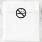 Geen rokersymbool ronde sticker (Tas)