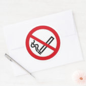 Geen rokersymbool ronde sticker (Envelop)