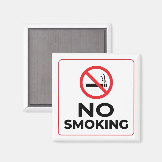 Geen rokerteken magneet (Voorkant / Achterkant)