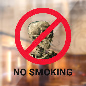 Geen rokerteken met Van Gogh Skull Artwork Raamsticker (Vel 2)