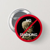 Geen rokerteken met Van Gogh Skull Artwork Ronde Button 5,7 Cm (Voorkant /achterkant)