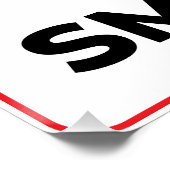 Geen rokerteken perfect poster (Hoek)