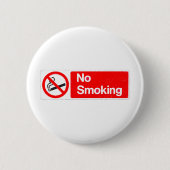 Geen rokerteken ronde button 5,7 cm (Voorkant)