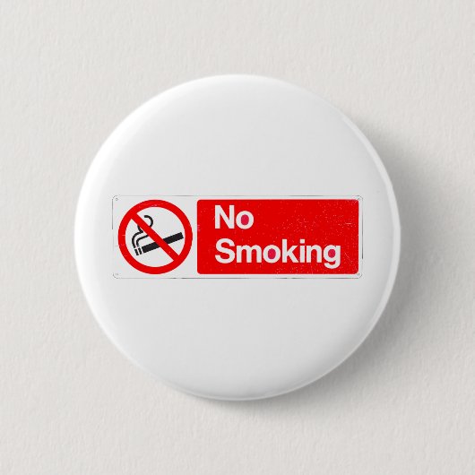 Geen rokerteken ronde button 5,7 cm (Voorkant)