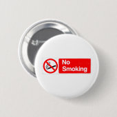 Geen rokerteken ronde button 5,7 cm (Voorkant /achterkant)