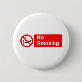 Geen rokerteken ronde button 5,7 cm