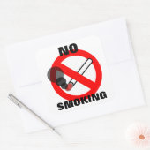 Geen rokerteken vierkante sticker (Envelop)