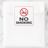 Geen rokerteken vierkante sticker (Tas)